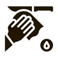 Knife Cleaning Icon Vector Glyph Illustration