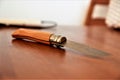 Knife on the cutting board Royalty Free Stock Photo