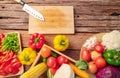 a knife on the cutting board with empty