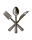 Knife, fork and spoon Royalty Free Stock Photo
