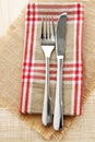 Knife and fork table setting Royalty Free Stock Photo