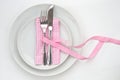 Knife and fork table setting