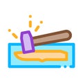 Knife Hammer Icon Vector Outline Illustration Royalty Free Stock Photo