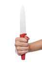 Knife in hand. Royalty Free Stock Photo