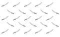 Knife pattern hand drawn on white background