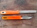 KNIFE AND PEELER SET ORANGE KITCHEN TOOL