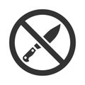 Knife restriction icon