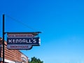 Knife River, MN - July 2, 2018: Sign for Kendall`s Smokehouse