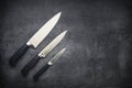 Knife set on the table. Royalty Free Stock Photo