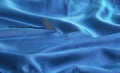 Knife Shark Fin Above Water Natural Blue Satin Fabric Texture Royalty Free Stock Photo