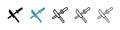 Knife sharpener icon vector set on white background