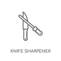 knife sharpener linear icon. Modern outline knife sharpener logo
