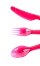 Knife and spoon plastic Royalty Free Stock Photo