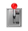 Knife switch ON. Knife switch off positions. Realistic knife switches in on. Royalty Free Stock Photo