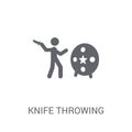Knife Throwing icon. Trendy Knife Throwing logo concept on white