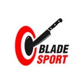 Knife throwing sports illustration logo