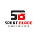 Knife throwing sports illustration logo