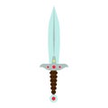 Knife vector ancient sword illustration weapon medieval dagger isolated. Royalty Free Stock Photo