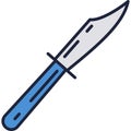 Knife vector icon sharp dagger cold weapon