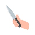 A knife weapon. The weapon of a robber in a murder case