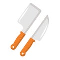 Isolated kitchen knifes design