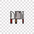 knifes icon sign and symbol. knifes color icon for website design and mobile app development. Simple Element from kitchen