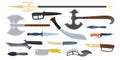 Knifes weapon vector illustration.