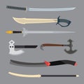 Knifes weapon vector illustration.