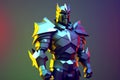 Knight in armor, in full growth, close-up, portrait Royalty Free Stock Photo