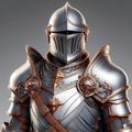 a knight in armor poses for a picture or sculpture image