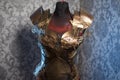 Knight Armor of woman Strong metal breastplate handmade in gold