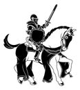 Knight in Armour Warrior On Horse Medieval Joust Royalty Free Stock Photo