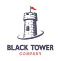 Knight black tower logo