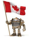 Knight with Canada flag