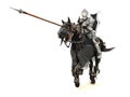 Knight on charger Royalty Free Stock Photo