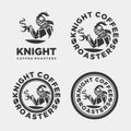 Knight Coffee Vector Logo, Modern Hipster