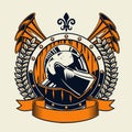 Knight Crest Vintage Design