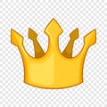 Knight crown icon, cartoon style