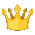 Knight crown icon, cartoon style