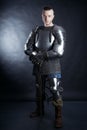 Knight on dark background Royalty Free Stock Photo