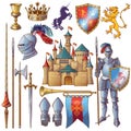 Knight Decorative Icons Set