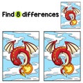 Knight Dragon Find The Differences