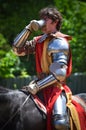 Knight Drinking at Renaissance Festival