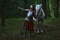 Knight in forest Royalty Free Stock Photo