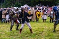 Knights battle historical. Fighting with sworts.