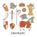 Chivalry and crusade concept Royalty Free Stock Photo