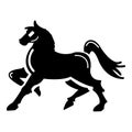 Knight horse mascot icon, simple style Royalty Free Stock Photo