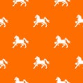 Knight horse mascot pattern vector orange Royalty Free Stock Photo