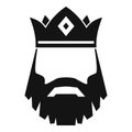 Knight king icon, simple style