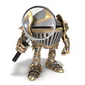 Knight with magnifying glass